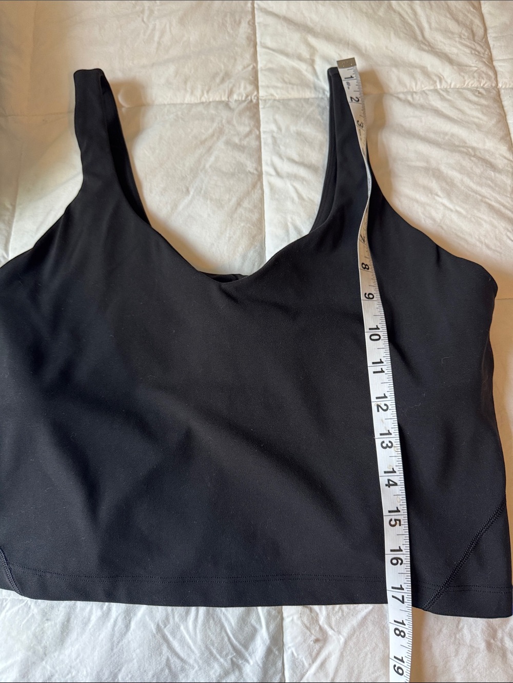 lululemon athletica Black Cropped Tank with V-Neck - Picture 5 of 6